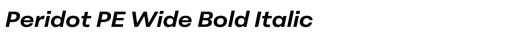Peridot PE Wide Bold Italic image